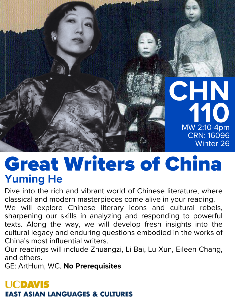 A Flyer for CHN 110.